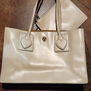 Anne Klein Cream Tote with Classic Design